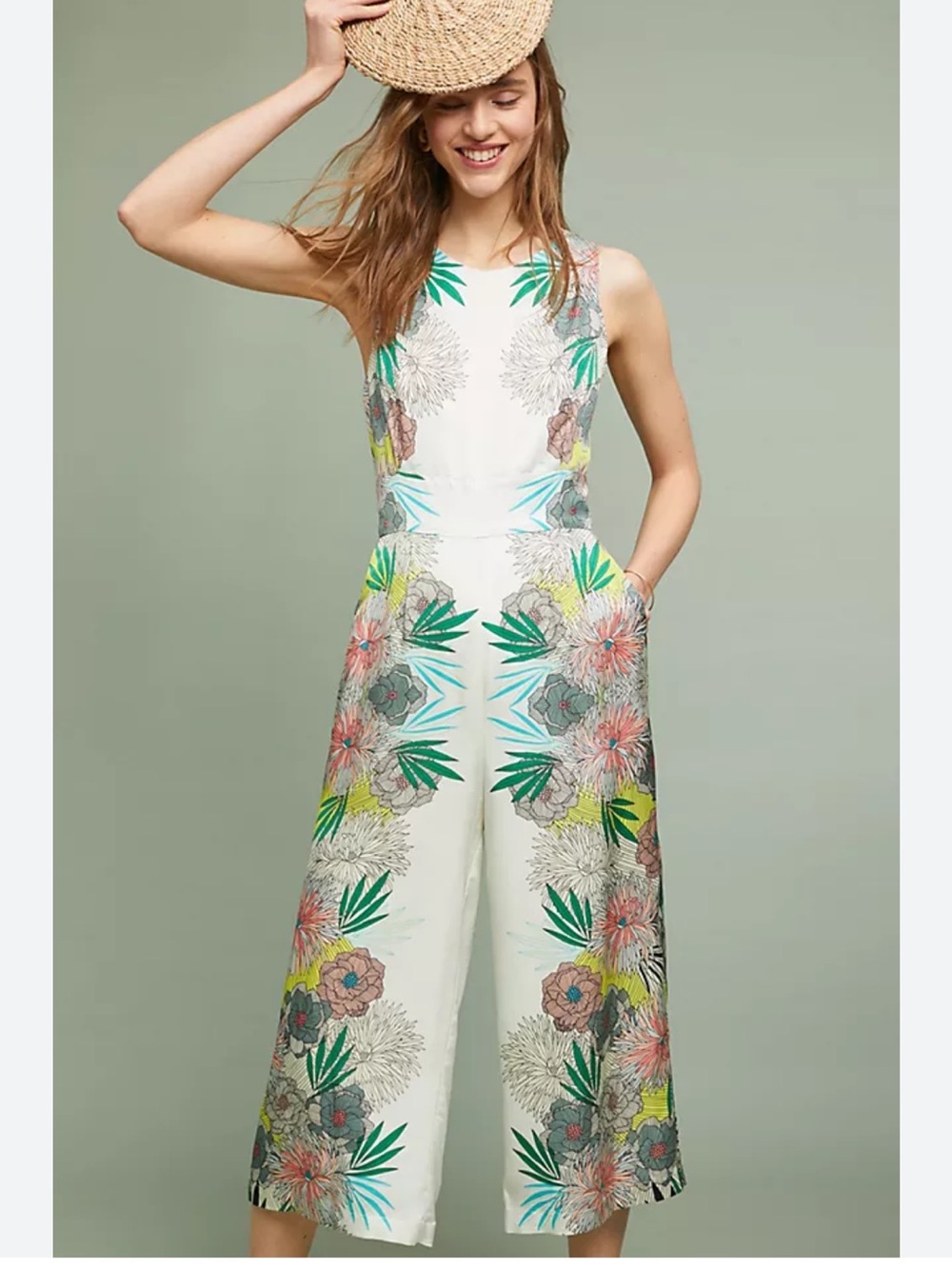Cory Lynn Calter Print Sleeveless Wide-Leg Jumpsuit . From Anthropologie, size 4
